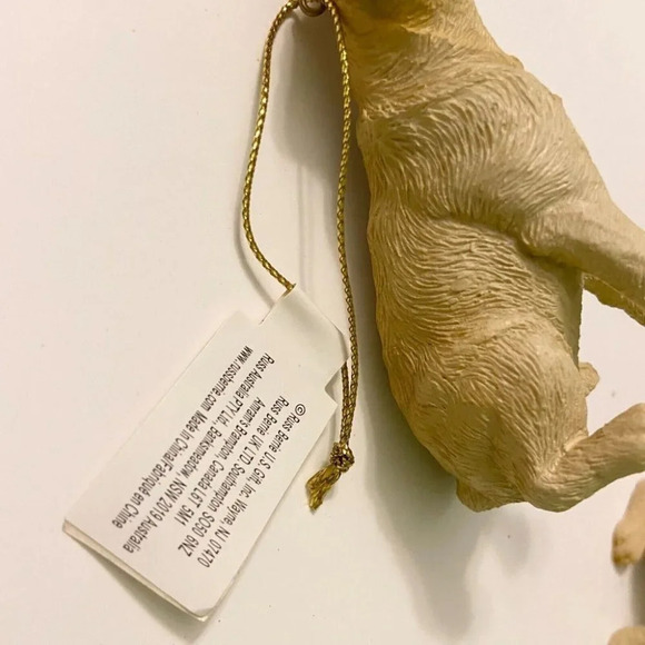 Russ Berrie Lot of  3 Encore Christmas Ornaments Yellow Labrador and Bone - Picture 5 of 9